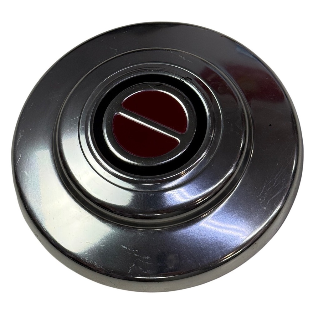 Vintage Ford Bronco Chrome Hubcap Red‎ Center Emblem Wheel Cover Retro Auto